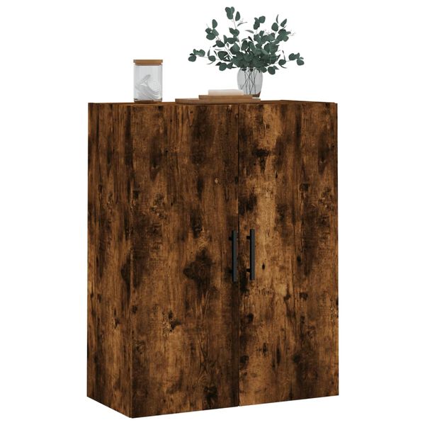 vidaXL Wall Mounted Cabinet Smoked Oak 69.5x34x90 cm