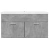 vidaXL Bathroom Sink Cabinet with Built-in Basin Concrete Grey