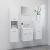 vidaXL Bathroom Furniture Set High Gloss White Engineered Wood