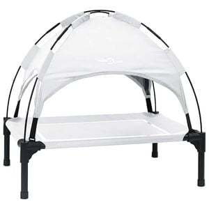 vidaXL Dog Bed 63 x 49.5 x 60 cm Steel Silver Grey