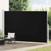 vidaXL Patio Retractable Side Awning 220x500 cm Black