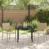 vidaXL Garden Dining Set with Cushion 3 pcs Beige Poly Rattan