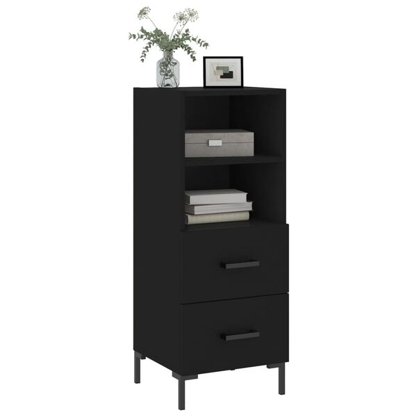 vidaXL Sideboard Black 34.5x34x90 cm Engineered Wood