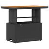 vidaXL Garden Dining Set Black Poly rattan