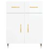 vidaXL Sideboard High Gloss White 69.5x34x90 cm Engineered Wood