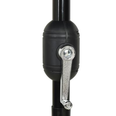 vidaXL 3-Tier Parasol with Aluminium Pole Black 2.5 m