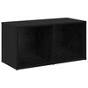 vidaXL TV Cabinet Set Wall-mounted 2 pcs Black Oak 72 x 35 x 36.5 cm