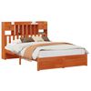 vidaXL Bookcase Bed Frame with Headboard with Drawer Solid Pine Wood