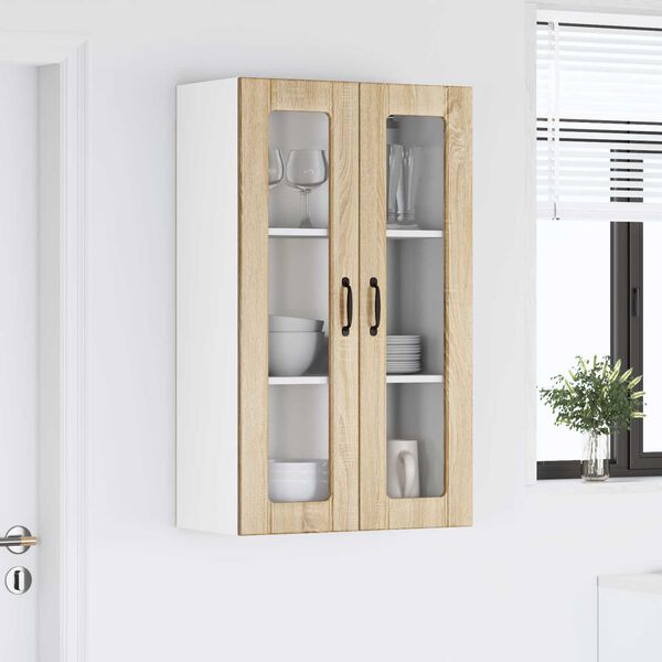 vidaXL Kitchen Wall Cabinet Wall-mounted Sonoma Oak 60 x 31 x 100 cm