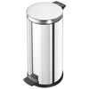 Hailo Pedal Bin Solid L 18L Stainless Steel with Galvanized Inner Bin