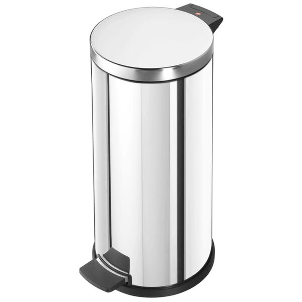 Hailo Pedal Bin Solid L 18L Stainless Steel with Galvanized Inner Bin