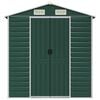 vidaXL Garden Shed Green 191x385x198 cm Galvanised Steel