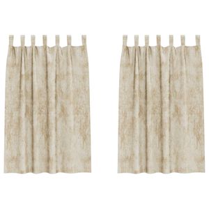 vidaXL Velvet Curtains 2 pcs Cream 175 x 140 cm Velvet