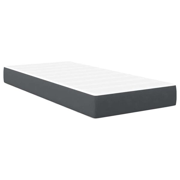 vidaXL Bed Mattress with Mattress Grey 80 x 200 cm Fabric