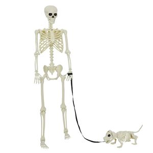 vidaXL Halloween Decoration Skeleton 2 pcs White Polypropylene