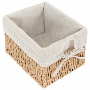 vidaXL Wooden Cabinet 3 Left Weaving Baskets White
