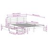 vidaXL Bed Frame with Drawers without Mattress White 135x190 cm Double