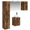 vidaXL Bathroom Cabinet Set 5 pcs Smoked Oak 40 x 10.5 x 60.5 cm