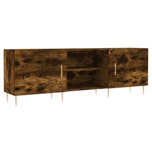 vidaXL TV Cabinet Smoked Oak 150x30x50 cm Engineered Wood