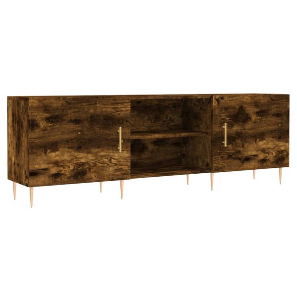 vidaXL TV Cabinet Smoked Oak 150x30x50 cm Engineered Wood