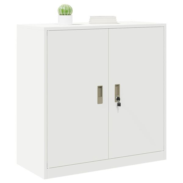 vidaXL Storage Cabinet White 90 x 40 x 90 cm Steel