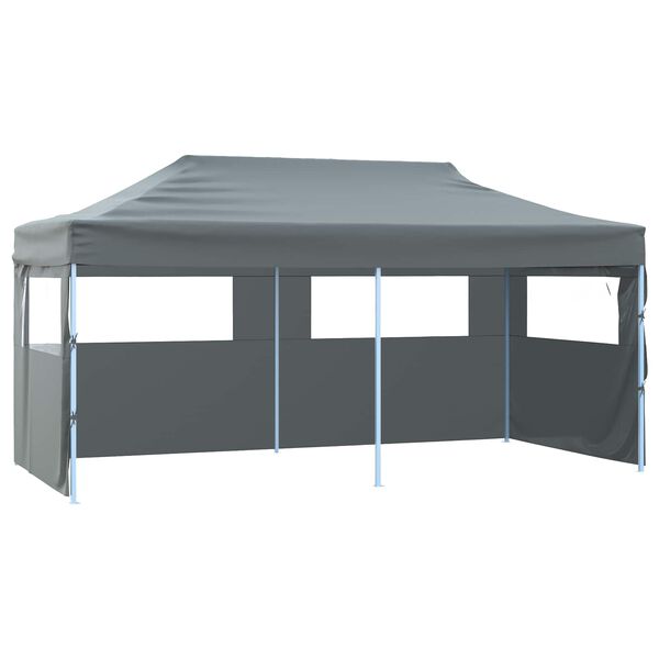 vidaXL Party Tent Folding Anthracite 291 x 580 x 315 cm Oxford Fabric