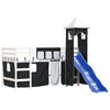 vidaXL Kids' Loft Bed with Tower without Mattress White&Black 80x200cm