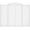 vidaXL Arched Gabion Baskets 9 pcs 300x30x220/240 cm Galvanised Iron