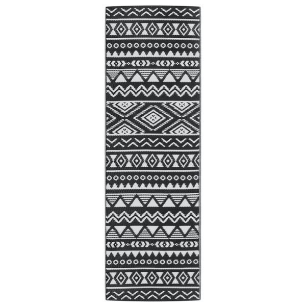 vidaXL Outdoor Carpet ARAKIL Black 80x250 cm PP