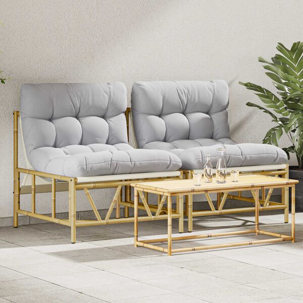 vidaXL Garden Chair 2 pcs Light grey 75 x 75 x 71 cm Steel