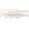 vidaXL Bed Frame without Mattress White 200x200 cm Solid Wood Pine