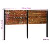 vidaXL Headboard 180 cm Solid Wood Reclaimed and Iron