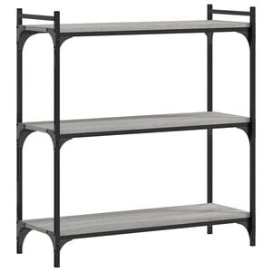 vidaXL Bookcase 3-Tier Grey Sonoma 80x30x86 cm Engineered Wood