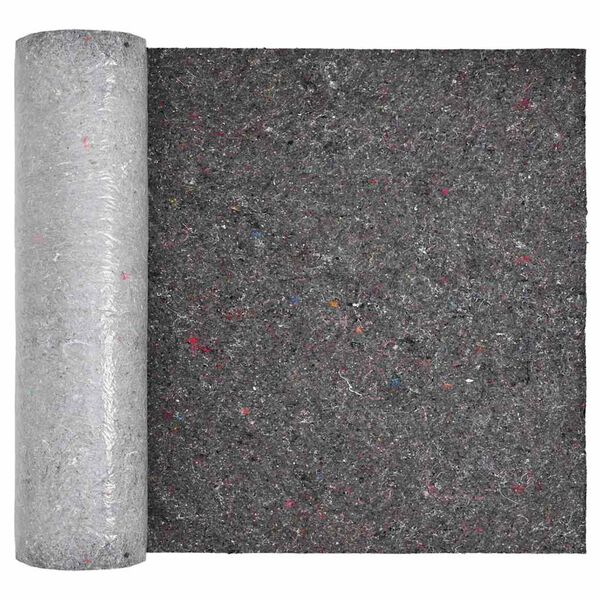 vidaXL Pool Fleece Folding Grey 1 x 25 m Polyester and cotton