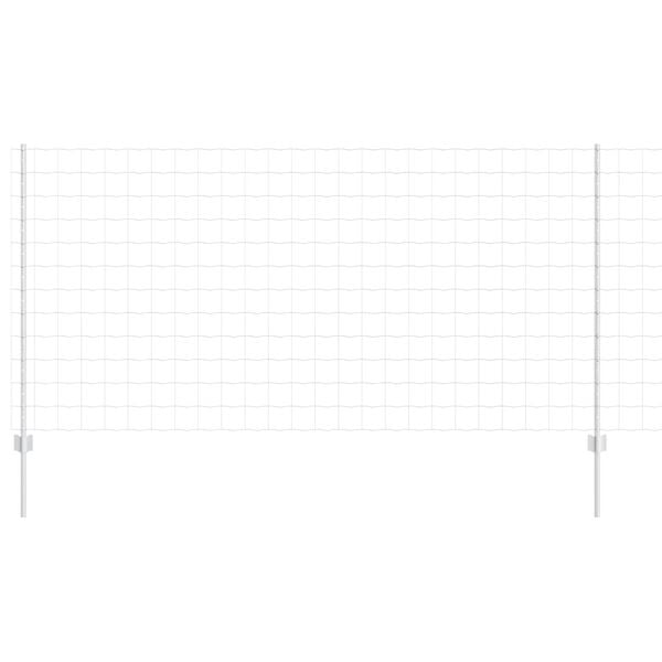 vidaXL Fence with Post Silver 1.2 x 10 m Steel