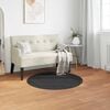 vidaXL Faux Rabbit Fur Rug Olite Black &Oslash; 100 cm Polyester