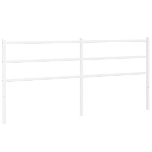 vidaXL Metal Replace Headboard White 193 cm