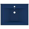 vidaXL Luxury Basin with Faucet Hole Matt Dark Blue 60x46 cm Ceramic