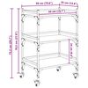 vidaXL Kitchen Trolley Old Wood 50 x 35 x 75.5 cm Engineered Wood