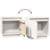 vidaXL Bedside Cabinet White 40x30x40 cm Solid Wood Pine
