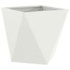 vidaXL Planter 2 pcs White 50 x 50 x 50 cm Steel