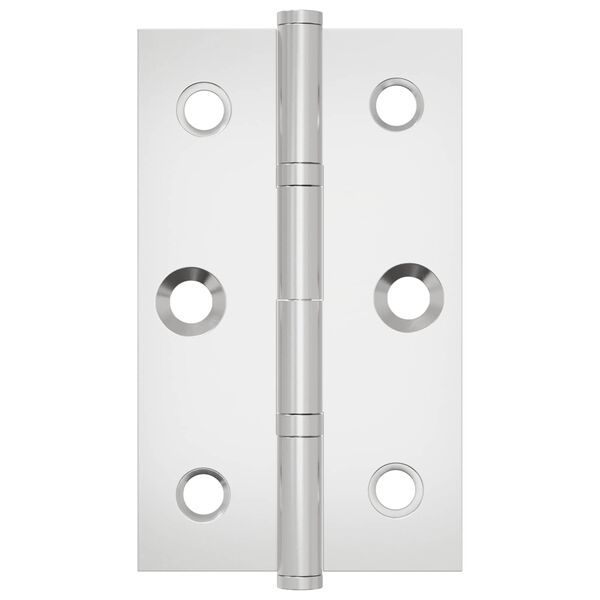 vidaXL Hinge Plain 899 pcs Silver 58 x 35 x 1 mm Steel