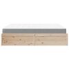 vidaXL Bed with Mattress 180x200 cm Super King Solid Wood Pine