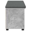 vidaXL Hall Bench with Cushion Concrete Grey 100 x 38 x 46 cm