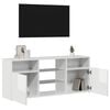 vidaXL TV Cabinet with LED Lights High Gloss White 120x30x50 cm