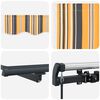 vidaXL Retractable Awning Multicolour 500 x 350 cm Polyester and Steel