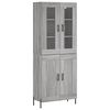 vidaXL Highboard Grey Sonoma 69.5x34x180 cm Engineered Wood