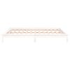 vidaXL LED Bed Frame without Mattress White 200x200 cm Solid Wood