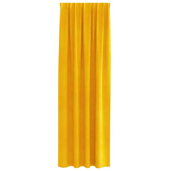 vidaXL Blackout Curtains 2 pcs Mustard Yellow 140 x 260 cm Velvet
