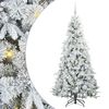 vidaXL Artificial Hinged Christmas Tree White 180 cm PE and PVC